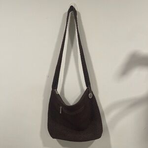 Le Sak Brown crocheted Shoulder Bag